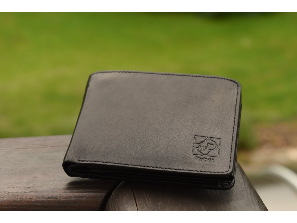 Interiér pánské kožené peněženky KUBÁT – hnědá