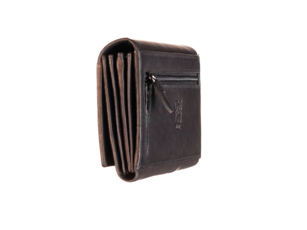 Dámská kožená peněženka KUBÁT – černé psaníčko z měkké kůže