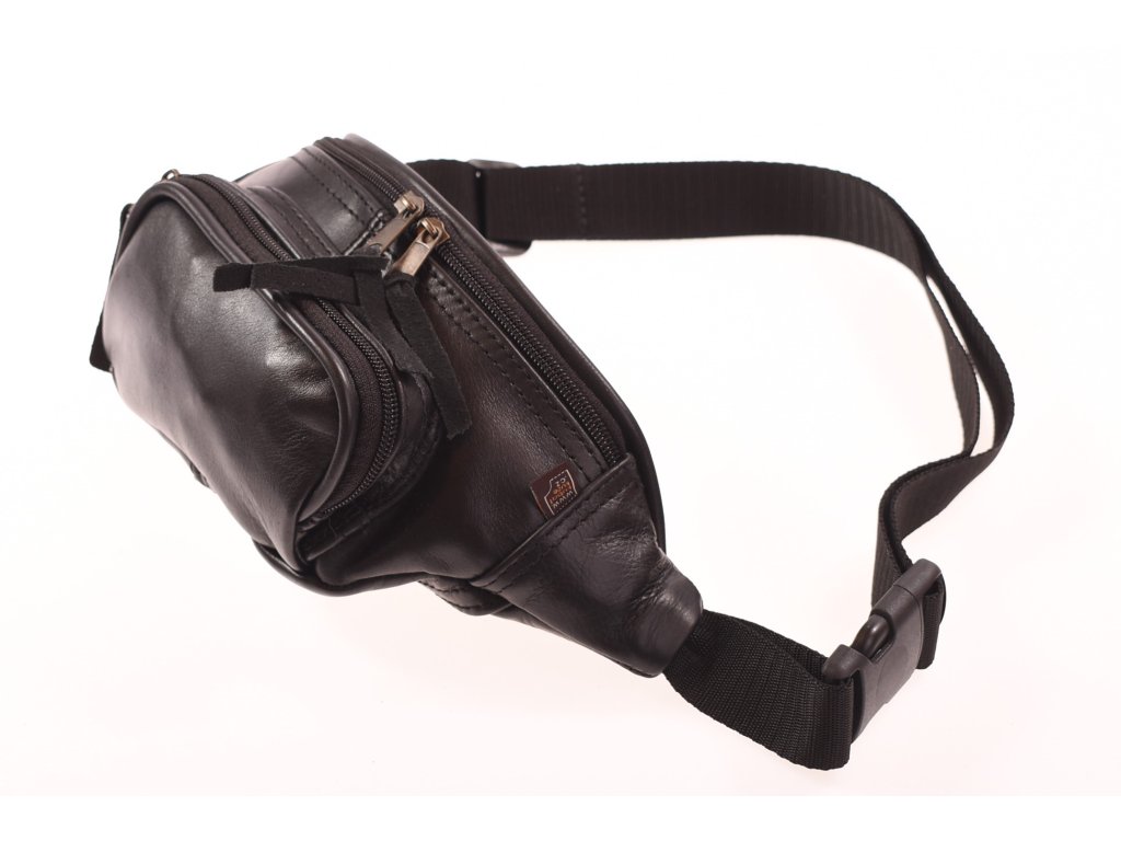 Kožená ručně vyrobená ledvinka KUBÁT z přírodní kůže