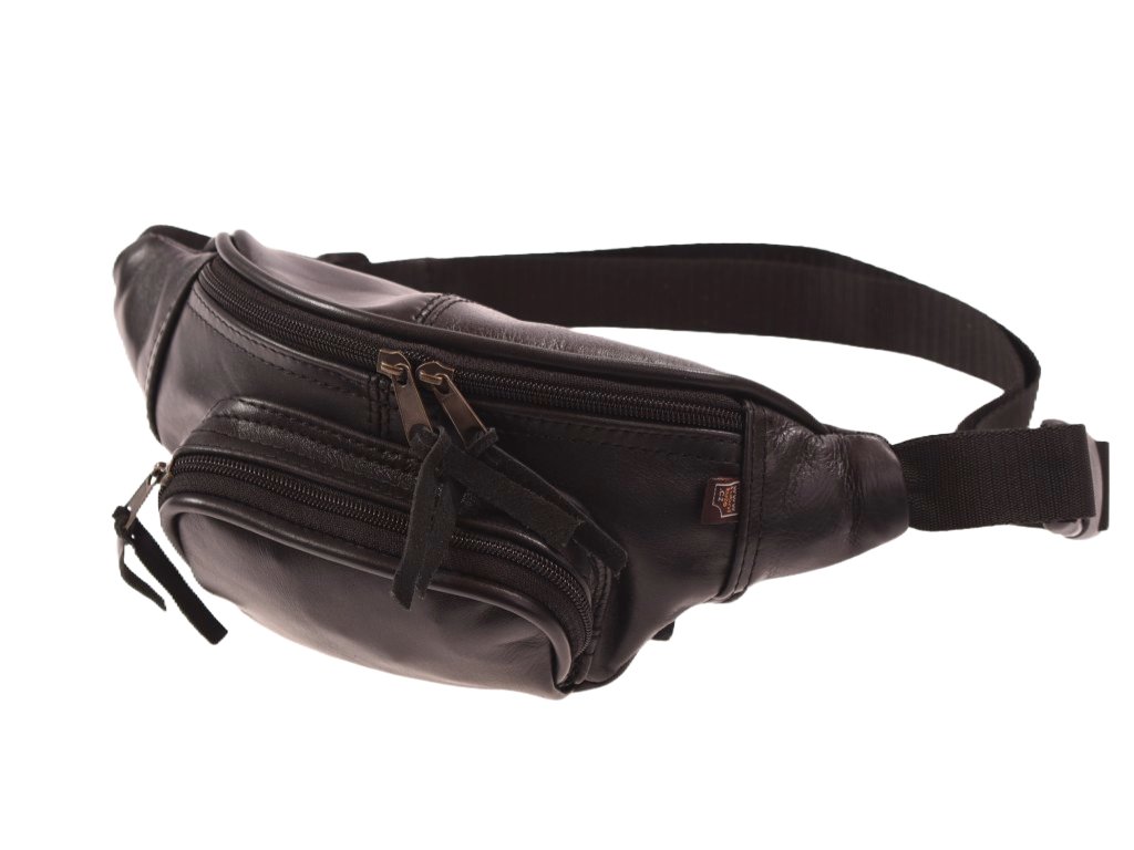 Detail přírodní kůže ledvinky KUBÁT – ruční zpracování