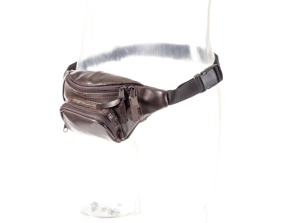 Detail přírodní kůže kožené ledvinky KUBÁT – ruční práce