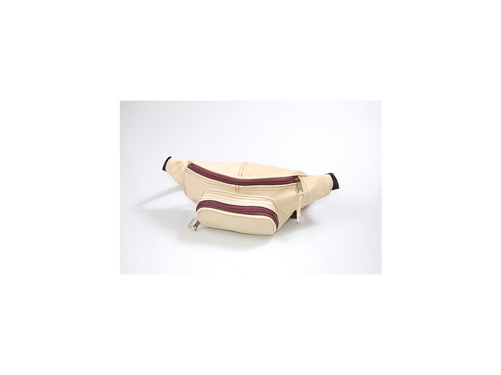 Kožená ručně vyrobená ledvinka KUBÁT z přírodní kůže